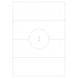 Etykiety samoprzylepne 210x74 100 szt. A4 MAT